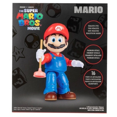 Figura articulada de Mario em embalagem do filme The Super Mario Bros
