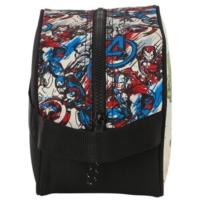 Necessaire dos Avengers com padrão e fecho de correr