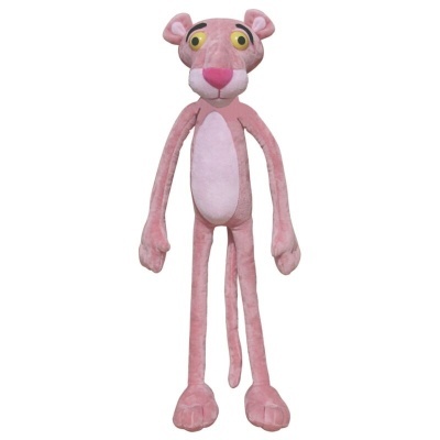 Boneco peluche Pantera Cor-de-Rosa com braços e pernas compridos