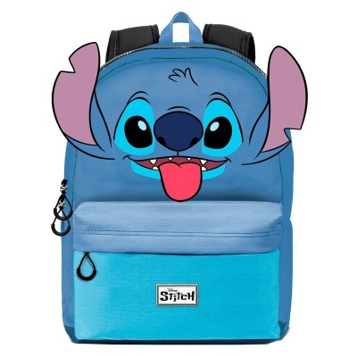 Mochila azul com estampa do personagem Stitch da Disney