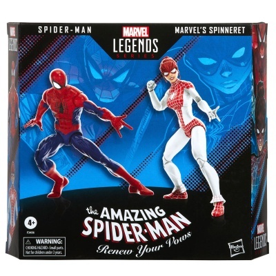 Caixa de figuras de ação Spider-Man e Spinneret Marvel Legends