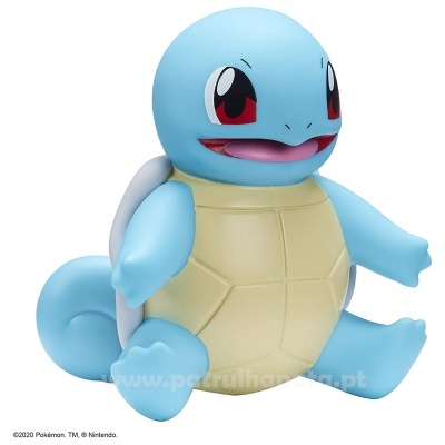 Figura Squirtle azul com carapaça amarela e branca