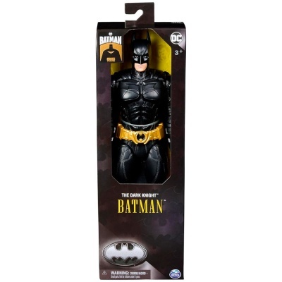 Boneco do Batman em embalagem preta com janela transparente