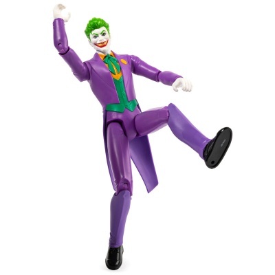 Boneco articulado do Joker em fato roxo e cabelo verde