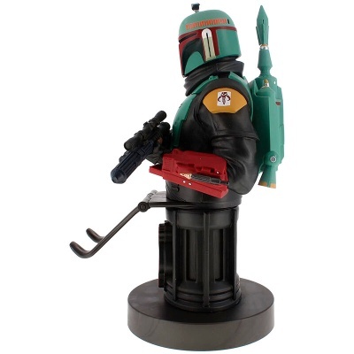 Figura de ação Boba Fett em plástico com armas e base preta