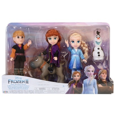 Set de figuras Disney Frozen II com 5 personagens em blister transparente