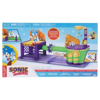 Jogo Sonic The Hedgehog com figura e cenário colorido numa caixa