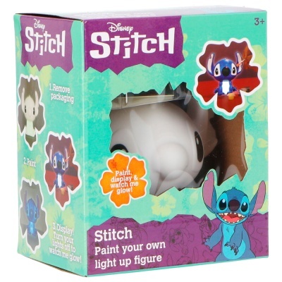Caixa de figura para pintar Disney Stitch branca com janela transparente