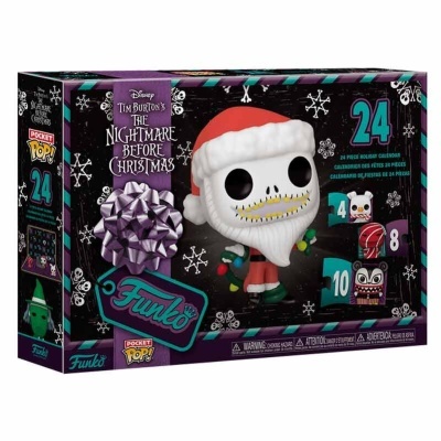 Caixa Funko Pocket Pop! The Nightmare Before Christmas com Jack Skellington de Pai Natal