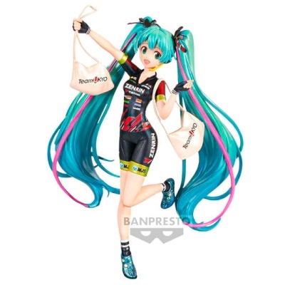 Figura colecionável de personagem com roupa e acessórios desportivos