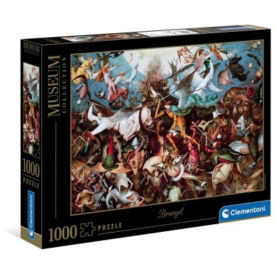 Caixa de puzzle 1000 peças Clementoni Museum Collection com obra de Bruegel