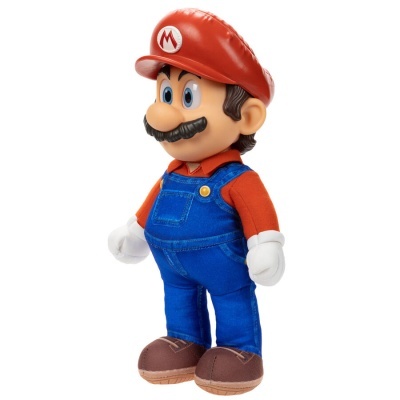 Boneco do personagem Mario com chapéu vermelho e macacão azul