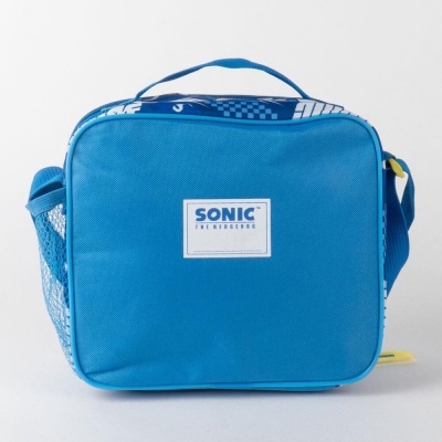 Mala térmica azul com etiqueta Sonic The Hedgehog
