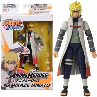 Figura de ação Namikaze Minato de Naruto Shippuden dentro e fora da embalagem