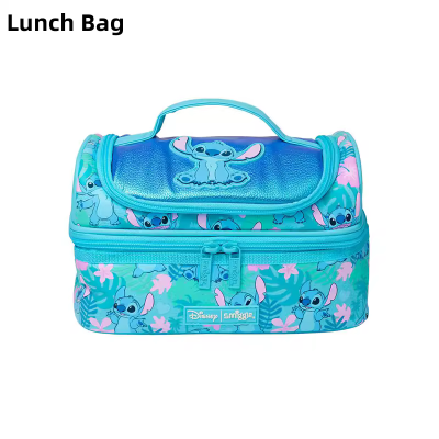 Bolsa de almoço azul com padrão do Stitch da Disney
