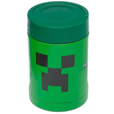 Pote verde com rosto Creeper de Minecraft