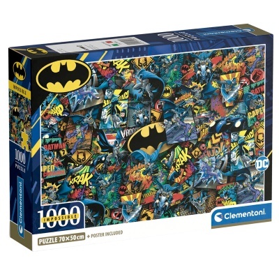 Caixa de puzzle de 1000 peças com tema Batman colorido