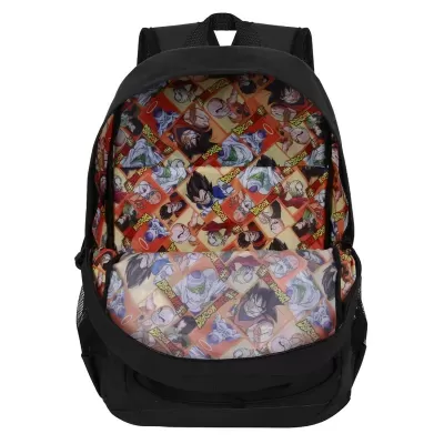 Mochila preta com interior colorido Dragon Ball