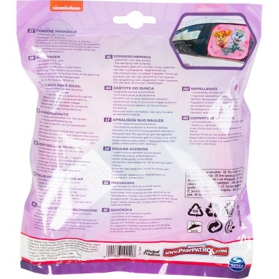 Embalagem protetor de sol carro com personagens infantis