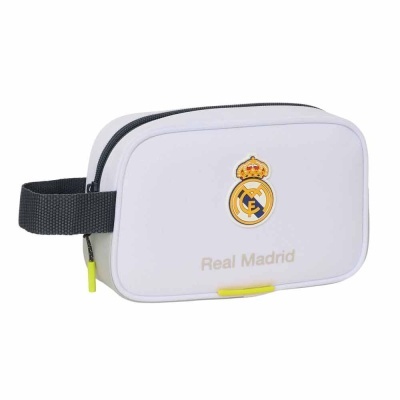 Necessaire branca com logotipo e texto Real Madrid