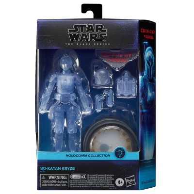 Figura ação Star Wars Bo-Katan Kryze com acessórios na embalagem