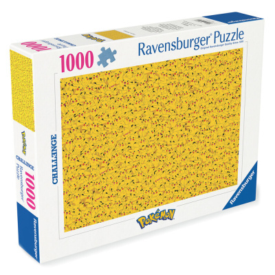 Caixa de puzzle Ravensburger 1000 peças tema Pokémon amarelo