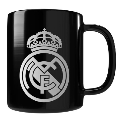 Caneca preta com logótipo do Real Madrid