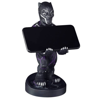 Peça decorativa Black Panther a segurar suporte retangular preto
