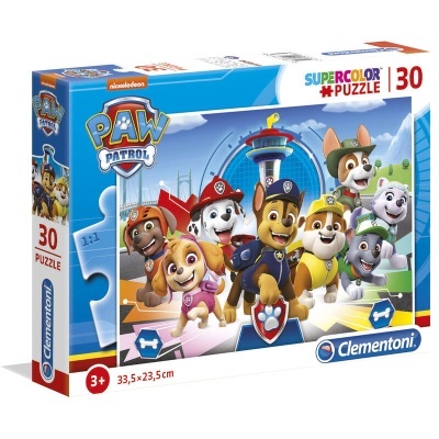 Caixa de quebra-cabeças Paw Patrol colorido com 30 peças para crianças