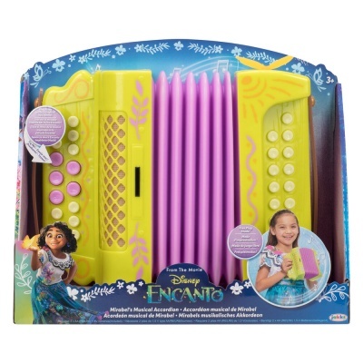 Acordeão musical de brinquedo Disney Encanto amarelo e lilás