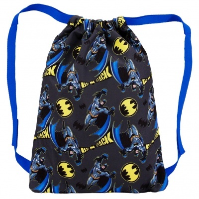 Mochila tipo saco com padrão do Batman