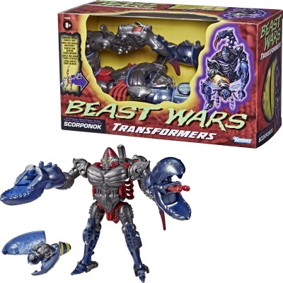 Figura de ação Beast Wars Transformers Scorponok com embalagem colorida