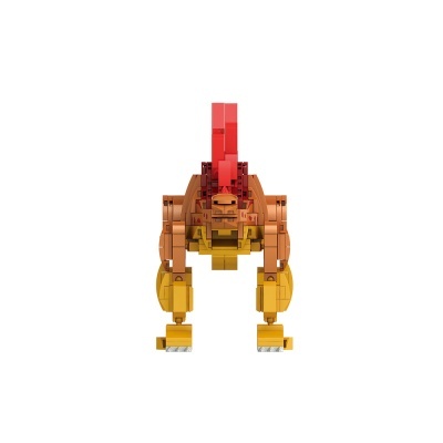 Figura de dinossauro de blocos de montar em fundo branco