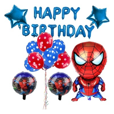 Conjunto de balões para festa com tema Homem-Aranha