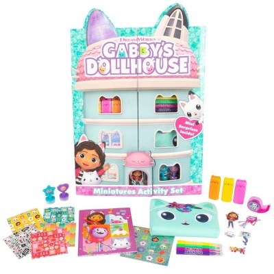 Conjunto de brinquedos Gabby's Dollhouse com casa de bonecas e acessórios coloridos