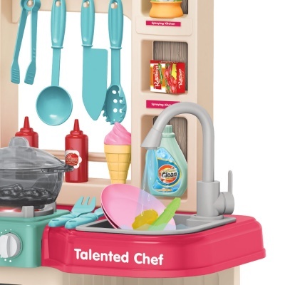 Brinquedo de cozinha Talented Chef com utensílios de plástico coloridos e acessórios