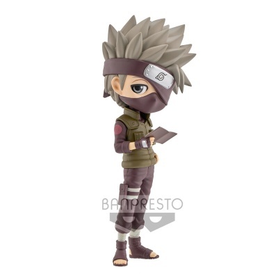 Figura colecionável Kakashi Hatake Naruto com colete verde e máscara roxa