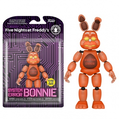 Boneco Funko Five Nights at Freddy's System Error Bonnie laranja em embalagem