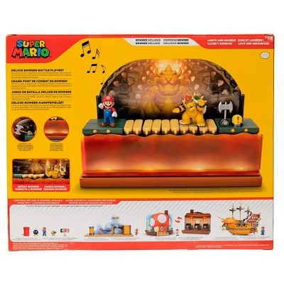 Conjunto Super Mario Deluxe Bowser com piano e figuras
