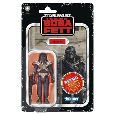 Figura de ação Kenner Star Wars Krrsantan em embalagem retro