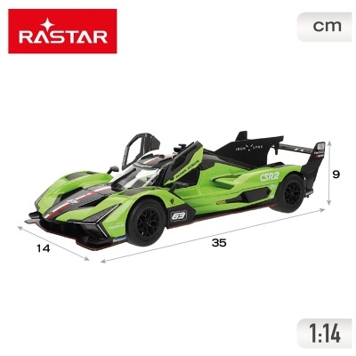 Miniatura carro desportivo verde e preto com portas abertas e texto CSR2, Roger Dubuis, Iron Lynx, Fastron, 63.