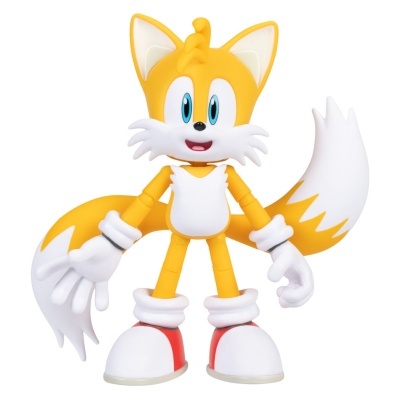 Figura colecionável do personagem Tails do Sonic em plástico colorido
