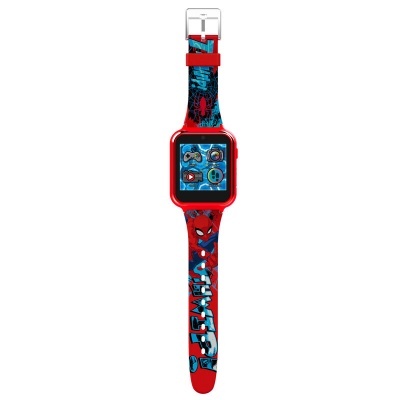 Relógio digital infantil Spider-Man com bracelete vermelho e azul
