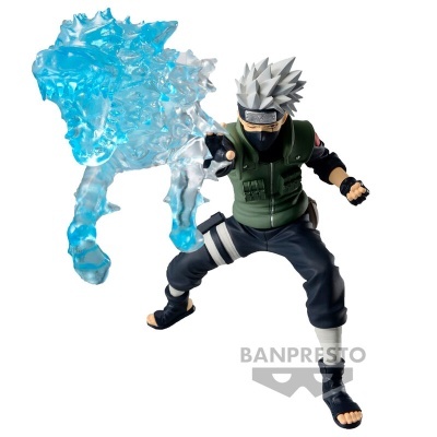 Figura de ação de Kakashi Hatake com efeito azul translúcido