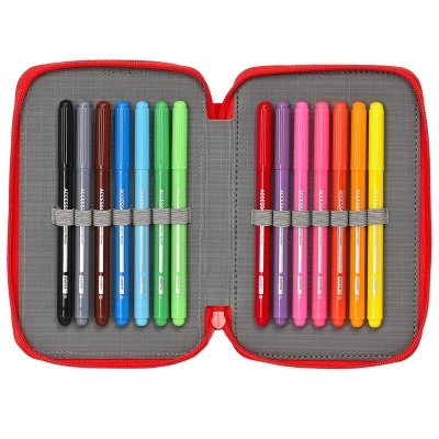 Estojo aberto com 12 canetas coloridas STABILO