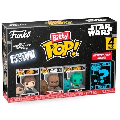 Pack Funko Pop Bitty Star Wars com 4 figuras e uma surpresa