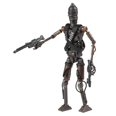 Figura de ação de robô com armas em fundo branco