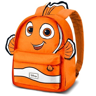 Mochila laranja infantil com design de peixe e etiqueta Disney