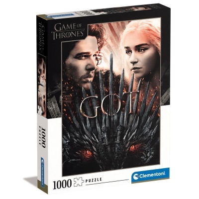 Quebra-cabeças 1000 peças Game of Thrones com Jon Snow, Daenerys e dragão