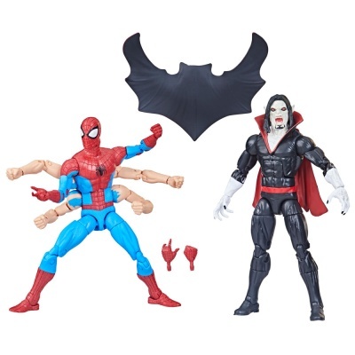 Figuras de ação Spider-Man e vampiro com acessórios e asas